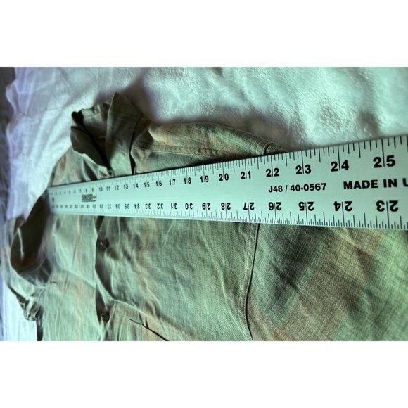 Territory Ahead Mens Button-Down Long Sleeve Plaid Shirt Cotton Green Casual - Picture 4 of 8